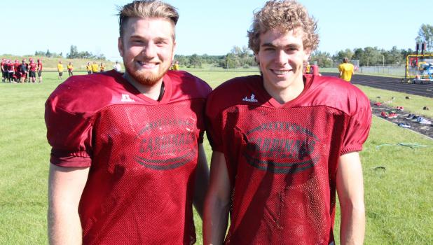 Football captains Staples-Motley football captains Hunter Berggren and Matt Miller.