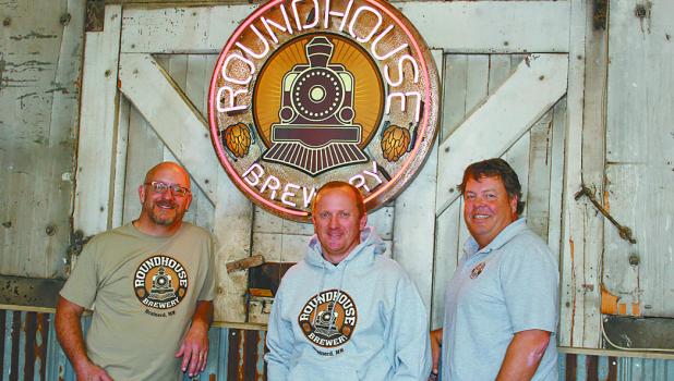 New venture Opening Roundhouse Brewery in Brainerd is an exciting venture for three Staples natives who share a similar history as well as a love of fine beer. Pictured above, from left are Chuck Martin, Mark Lelwica and Dan Meyer, now all of Brainerd. The brewery, located at 1551 Northern Pacific Rd. in Brainerd, officially opened April 28.