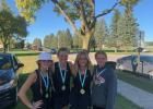 Medal winners at the Litchfield tournement, from left, Allison Knosalla, Elizabeth DiGiovanni, Lauren Rutten and Ronnie Noska. (Submitted photo)