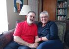 Robin and Pam Collins of Staples have been married 43 years, their love continuing to grow stronger even as they’ve faced health challenges over the years. Pam has battled Type 1 Diabetes since she was 24 years old and Robin suffered a stroke this past August, which left him with limited use of his left side. Through it all, they’ve been there for each other; and neither one of them can imagine life without the other. (Staples World photo by Dawn Timbs)