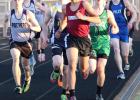 Isaiah Ross-Bahn led the 800 meter race from start to finish at the Foley Invitational, winning the race in 2:10 