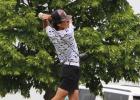 Carter White tees off for his final round as a state golfer. A senior, White has placed 1st, 3rd and 8th at the state golf tournament over the past three years. (Staples World photo by Mark Anderson)