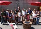 Leo Carlson cuts a ribbon to celebrate the new ownership at Lefty’s in Staples, at their newly refurbished outdoor patio area. Carlson has purchased the business along with his fiancé Kristi Ziegeler. The Staples Area Chamber of Commerce hosted the ribbon cutting. Pictured, from left, Gabriel Kroll, Corey and Tammy Woodwick, Sarah Kroll, Korrie Angevine, Brialla Stewart, Rene Kroll, Liam Kroll, Eric Neznik, Jayme Carlson, Kathleen Farell, Carlson, Ziegler, Ava Kroll, Jordan Goodwater, Elizabeth Kroll, Jamie