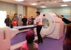 By Mark Anderson Managing Editor  Visitors to the Lakewood Health System Cancer Center open house got their first view of the new facility that will officially open Oct. 23. The 19,270 square-foot addition to the Lakewood Staples campus has 14 infusion rooms, 10 exam rooms and two radiation exam rooms. Two large pieces of technology are the PET/CT imaging scanner and the linear accelerator for radiation therapy. The infusion rooms are close to the nurses station and includes a food station for patients need