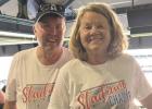 Mike and Gloria Palmer of Staples have successfully visited 30 Major League Baseball stadiums. They’re pictured at Stadium #30 in New York City, home of the New York Mets, where they visited on July 4, 2025. (Submitted photo)