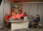 Pictured above, Matside Minnesota hosts Chris Etzler and Derek Holst interview Staples-Motley wrestler Turner Beachy, right. The broadcast studio includes Staples-Motley wrestling memorabilia and Cardinal wrestling singlets to go along with the podcast technology and lighting. (Staples World photo by Mark Anderson)