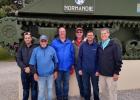 The group of Staples natives enjoying one of ther stops while touring France as part of the 70 year D-Day reenactment, from left, Tanner Greig, Lee Jenkins, Jim Greig, Todd Greig, Erik Carlson and John Carlson. 