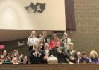 Staples-Motley speech team at the Sauk Centre Mainstreet Madness tournament. Group at left, Molly Hoemberg, Sarah Kroll, Joshua Cushing, Lexi Ann, Brynn Bestland, Raina Mikhaeil and Maria Halverson; group in the center, Hailey Richardt, Lily Davis, Jessi Bursch, Laken Hines, Naila Mikhaeil, Olivia Opheim, Sabina Moe, AJ Neinow and Maddock Harvey; group at right, Lydia Tkalcich, Caleb Bestland, Alex Tkalcich and Addie Brenny. (Submitted photo)