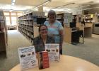 Members of the Friends of the Staples Public Library Diane Archer, seated, and Brenda Halvorson are getting ready for the first meeting of Books, Bites & Brews, a book club for adults to meet and discuss books in a social setting, which will be at 6 p.m., Thursday, Sept. 19, at Timbers Restaurant, Staples. The first book is “The Paris Architect” by Charles Belfoure, set in Nazi-occupied Paris. Copies will soon be available at the Staples Public Library. (Submitted photo)